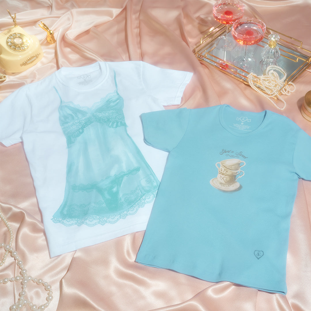 Short n' Sweet Mug Baby Tee Editorial