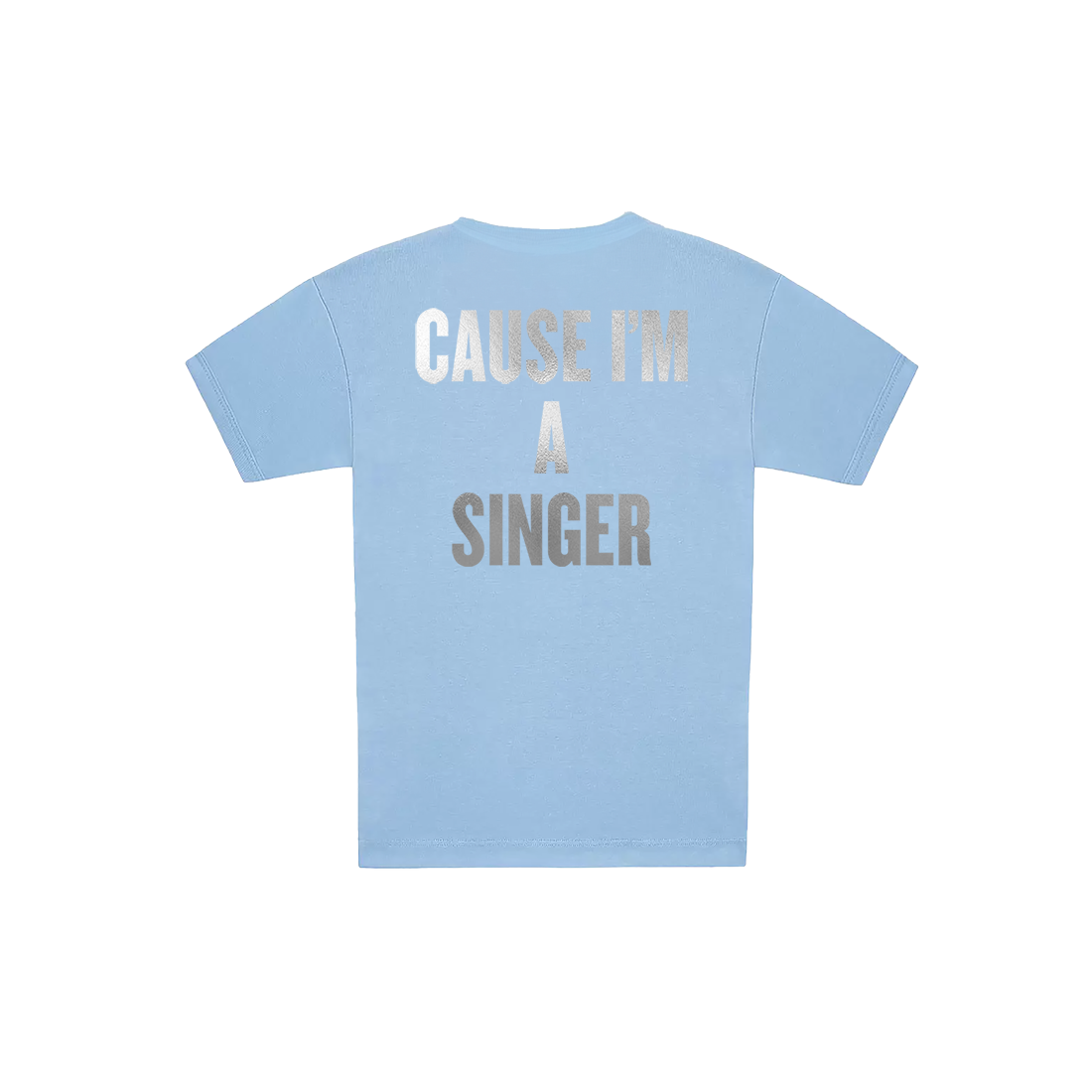 I'm working late blue baby t-shirt back