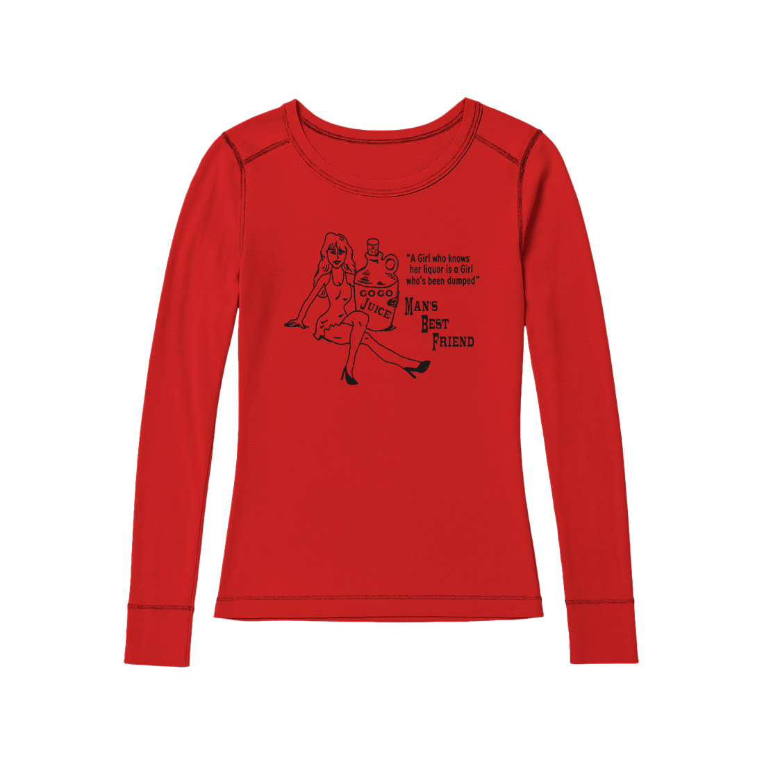 Girl Who's Been Dumped Fitted Longsleeve T-Shirt