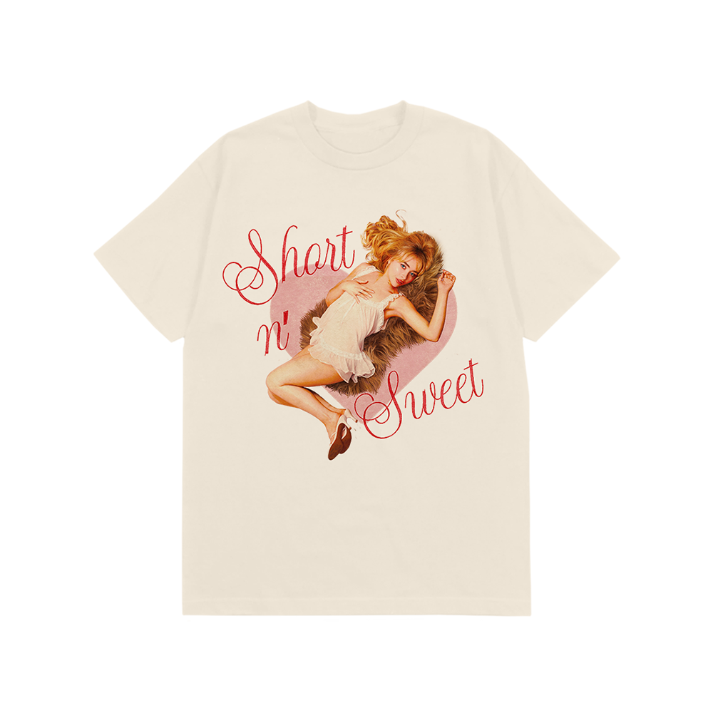 Short n' Sweet Heart Ivory Tee - Sabrina Carpenter Official Short n' Sweet Heart Ivory Tee - Sabrina Carpenter Official