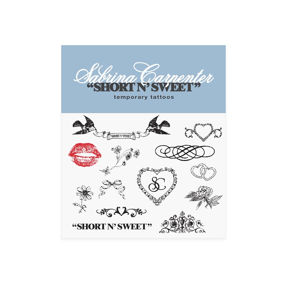 Short n' Sweet Temporary Tattoos - Sabrina Carpenter Official Store