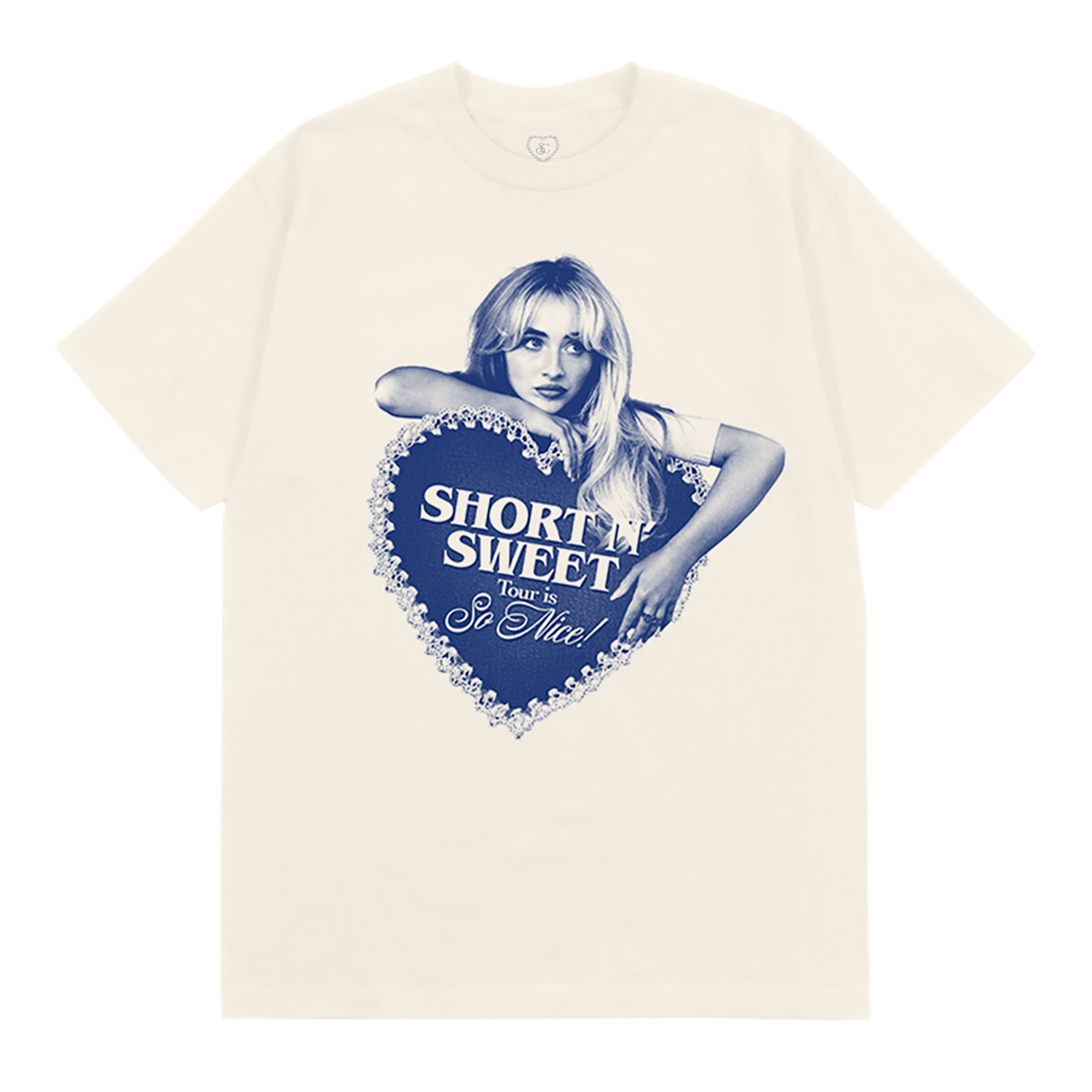 Short n' Sweet Heart Ivory Residency T-Shirt Front