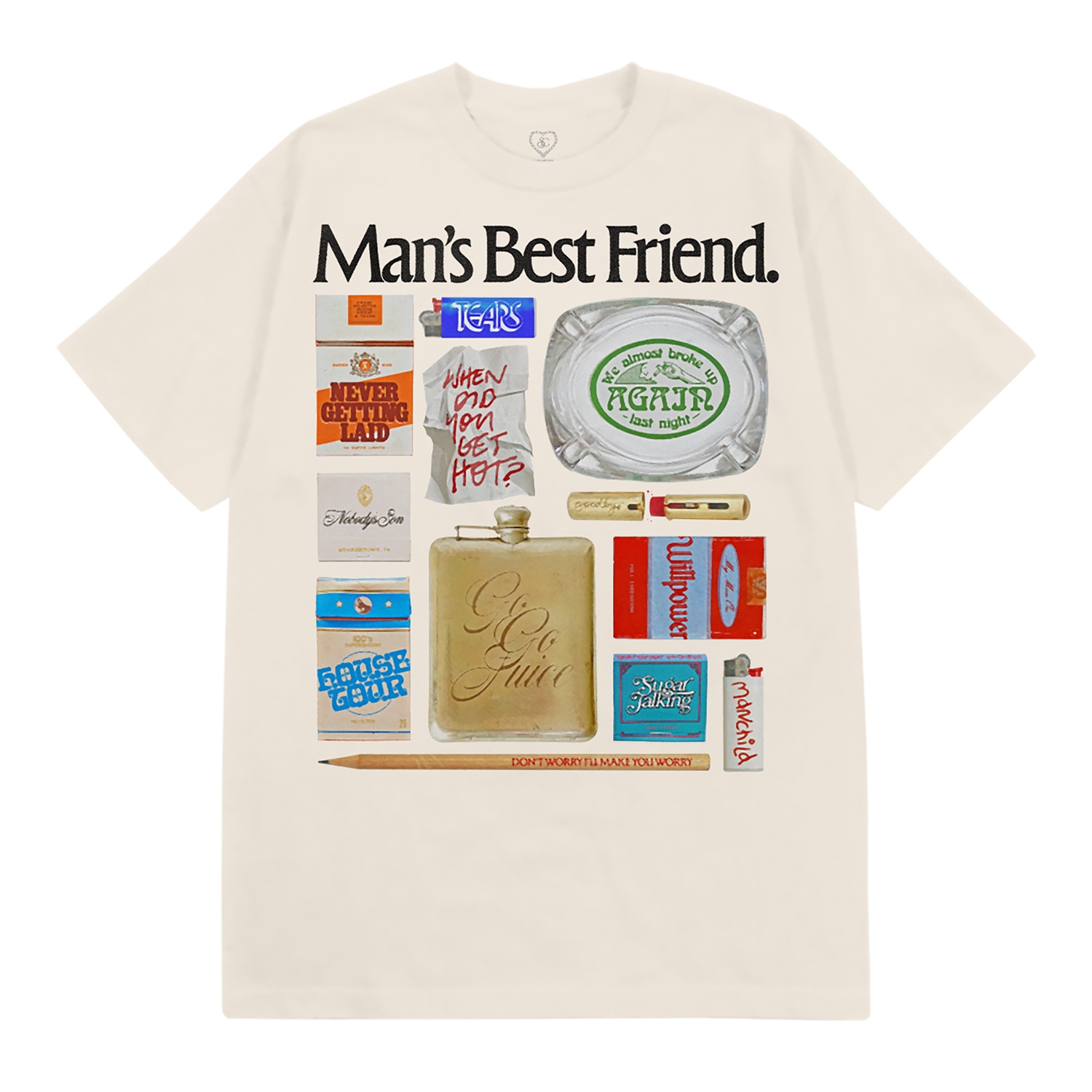 Man's Best Friend Object Dateback T-Shirt Front