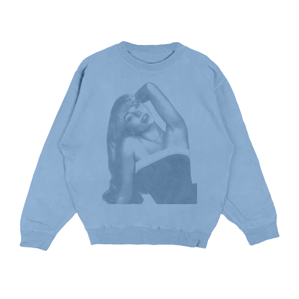 Blue Photo Crewneck Front