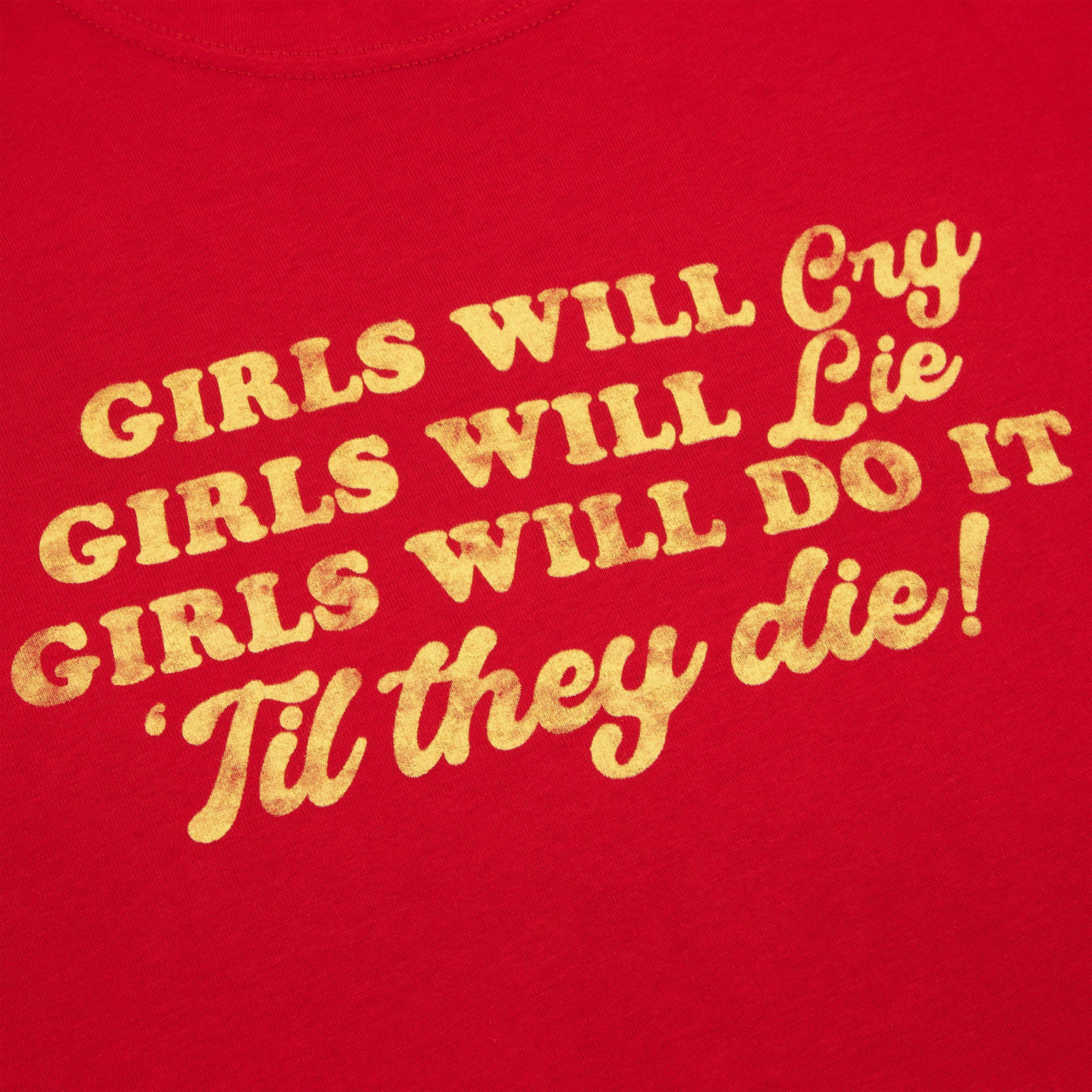 Girls Will Cry Baby Tee detail