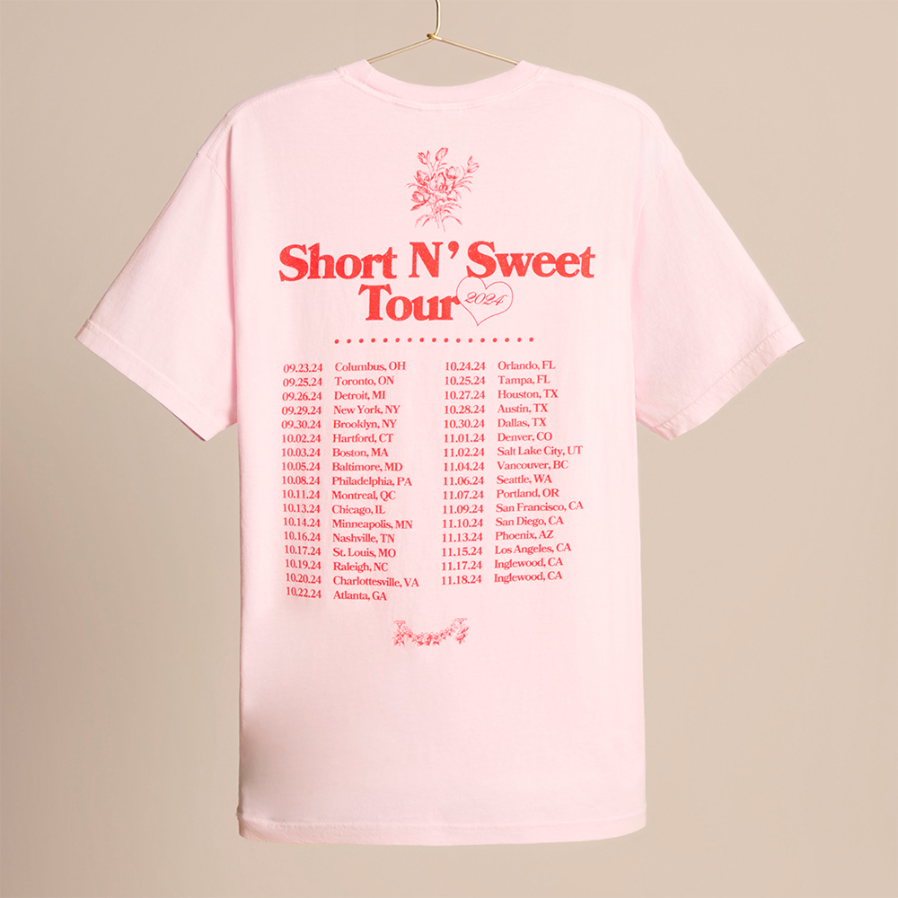 Short n' Sweet Tour Makes You Wanna Fall In Love Tee Back