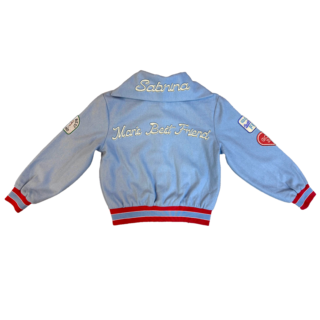 Man's Best Friend Varsity Jacket Back