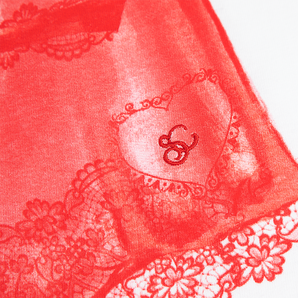 red lingerie tee detail 1