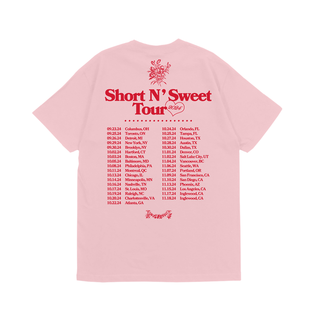 Short n' Sweet Tour Makes You Wanna Fall In Love Tee Back