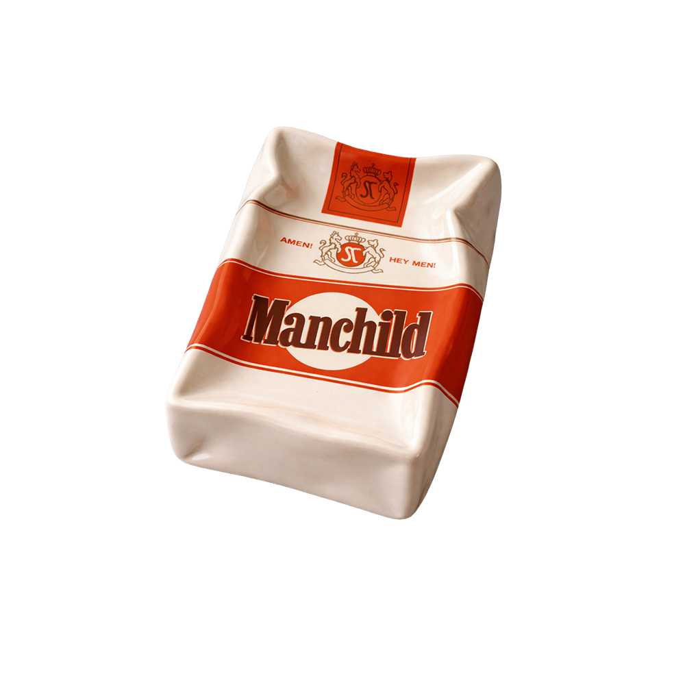 Manchild Crushed Cigarette Box Ceramic Tray