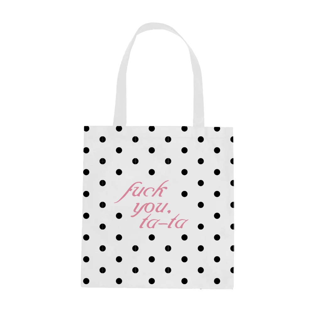 Forgive My French Polka Dot Tote Back