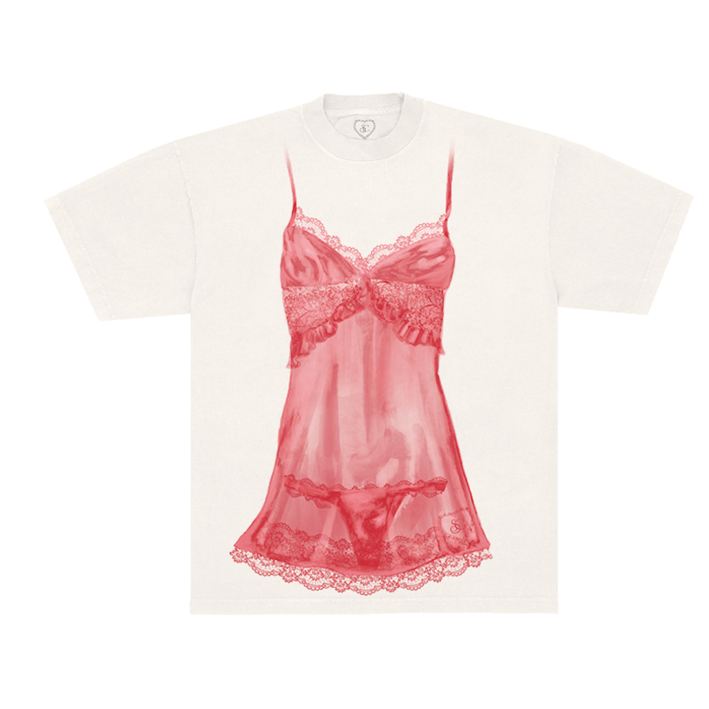 red lingerie tee front